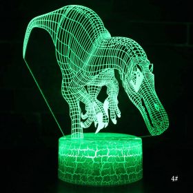 Christmas Kid Gift Remote&Touch Control 3D LED Night Light Dinosaur series 7/16 Colors Change LED Table Desk Lamp Home Decor D30 (Lampshade Color: 4 Suchomimus, Emitting Color: 16Color Remote)