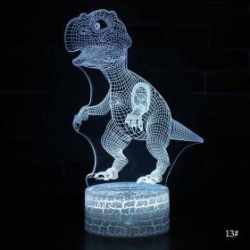 Christmas Kid Gift Remote&Touch Control 3D LED Night Light Dinosaur series 7/16 Colors Change LED Table Desk Lamp Home Decor D30 (Lampshade Color: 13 Dinosaur, Emitting Color: 7Color No Remote)