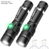 Ultra Bright LED Flashlight With XP-L -V6 LED lamp beads Waterproof Torch Zoomable 4 lighting modes Multi-function USB charging